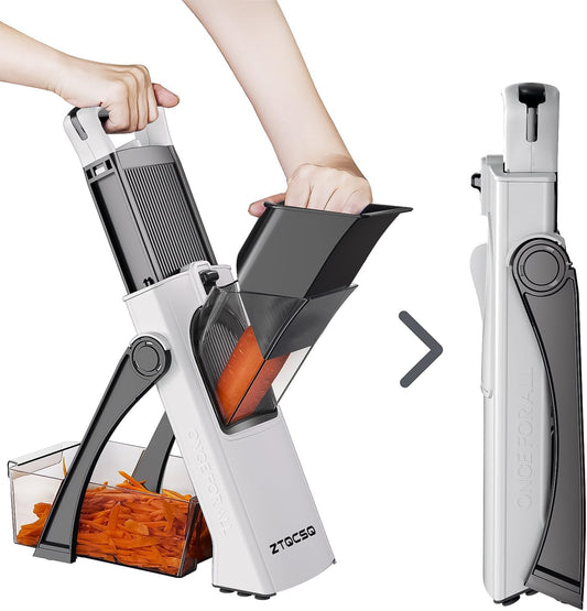 All-in-1 Adjustable Mandoline Slicer & Safe Vegetable Chopper – Upgraded Version